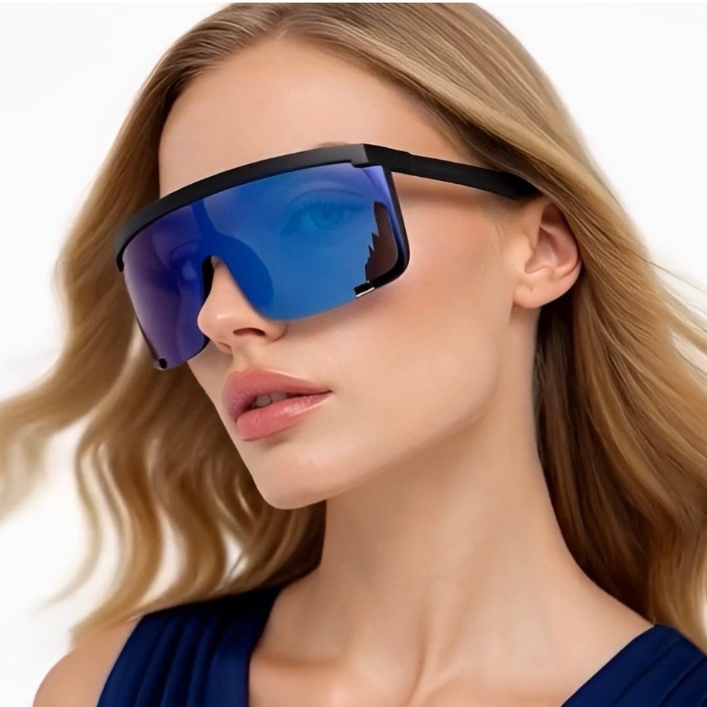 Frameless Sunglasses‎ Shield Visor UV400 Protection Sport Cycling Unisex Lentes
